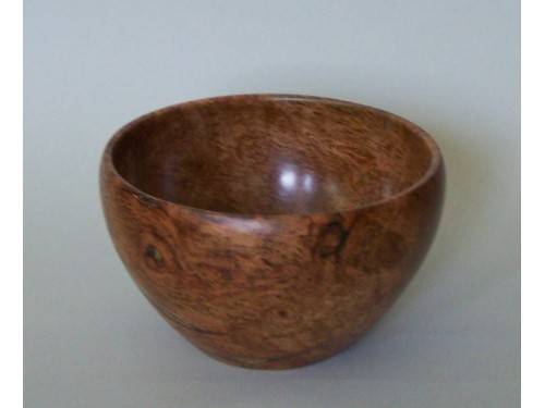 Burl cherry wood and gold epoxy bowl